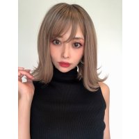 動画有り【外ハネボブ】ミルクティベージュ×根元ダーク