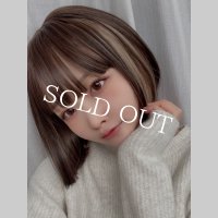 ＜OUTLET＞【インナーカラー切りっぱなしボブ】ミックスブラウン×ブロンドベージュ