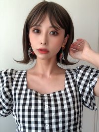 艶消しマットファイバー【外ハネボブ】シアーブラウン