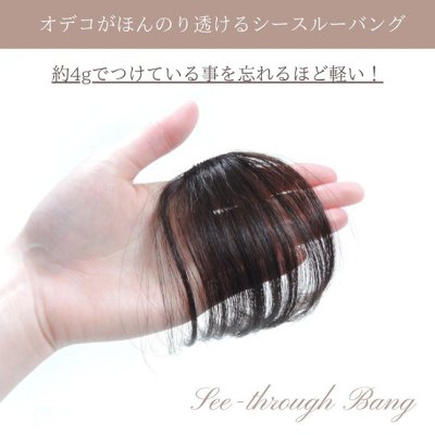 画像5: 【人毛100％】総手植え前髪ウィッグ（ぱっつん）【スリムバング#01】ナチュラルブラック