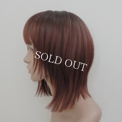 画像2: ＜OUTLET＞【顔周りウルフ×ストレートボブ】レッド×根元ダーク（軽量ウィッグ）