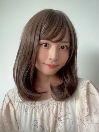 軽量ウィッグ【抜け感レイシーミディ】ミルキーモカブラウン