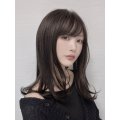 軽量ウィッグ【抜け感レイシーミディ】ダークモカブラウン