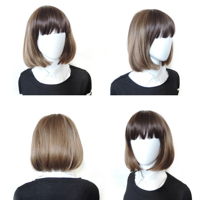 ＜OUTLET＞【ブラントカットぱっつんボブ】グラデーション ウィッグ専門店 DESIRE WIG