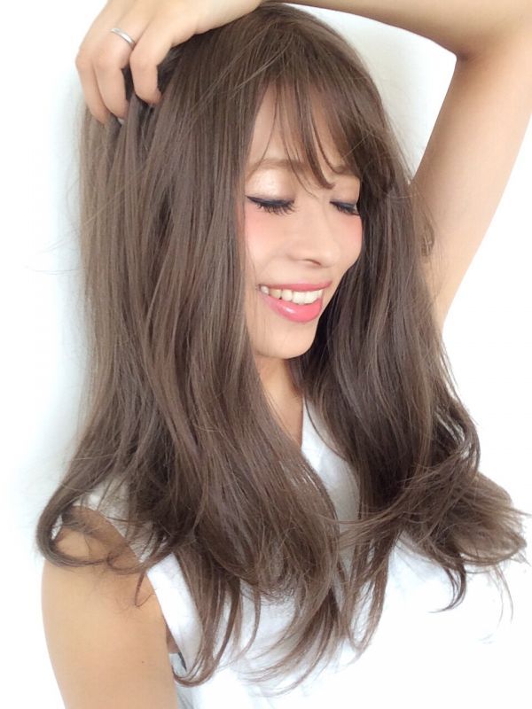 ふかし加工【シースルーバングストレート】スモーキーアッシュ ウィッグ専門店 DESIRE WIG