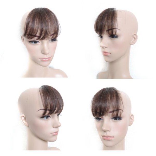 画像16: 【人毛100％】総手植え前髪ウィッグ（ぱっつん）【スリムバング#01】全6色 (16)