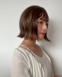画像8: 艶消しファイバー【ぷつっとくびれボブ（イヤリングカラー）】ライトブラウン×ブロンドベージュ（軽量ウィッグ） (8)