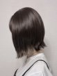 画像6: 艶消しファイバー【ぷつっとくびれボブ（イヤリングカラー）】ビターチョコ×アッシュ（軽量ウィッグ） (6)