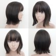 画像16: 艶消しファイバー【ぷつっとくびれボブ（イヤリングカラー）】ビターチョコ×アッシュ（軽量ウィッグ） (16)