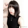 画像2: 【人毛100％】総手植え前髪ウィッグ（ぱっつん）【スリムバング#01】ナチュラルブラック (2)