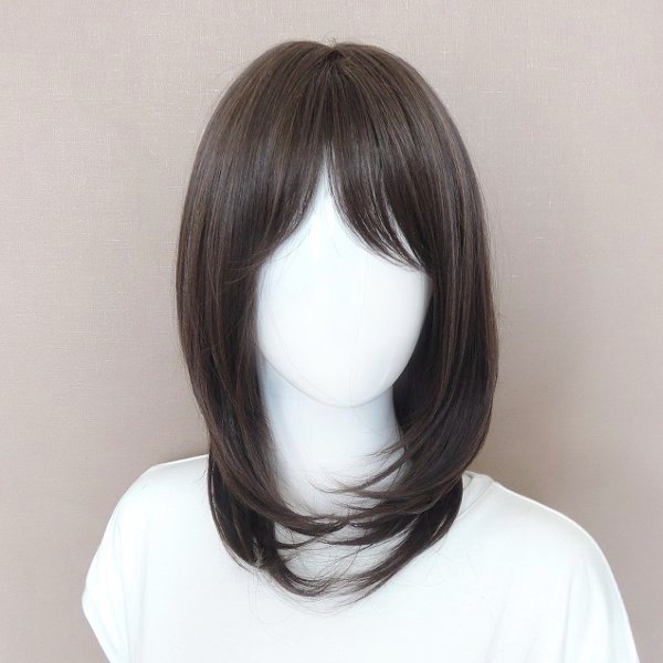 ウルフレイヤーロブ ダークブラウン ウィッグ専門店 Desire Wig